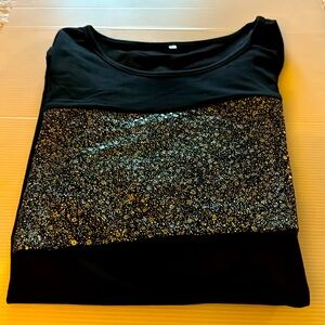 Sequined Black Shirt